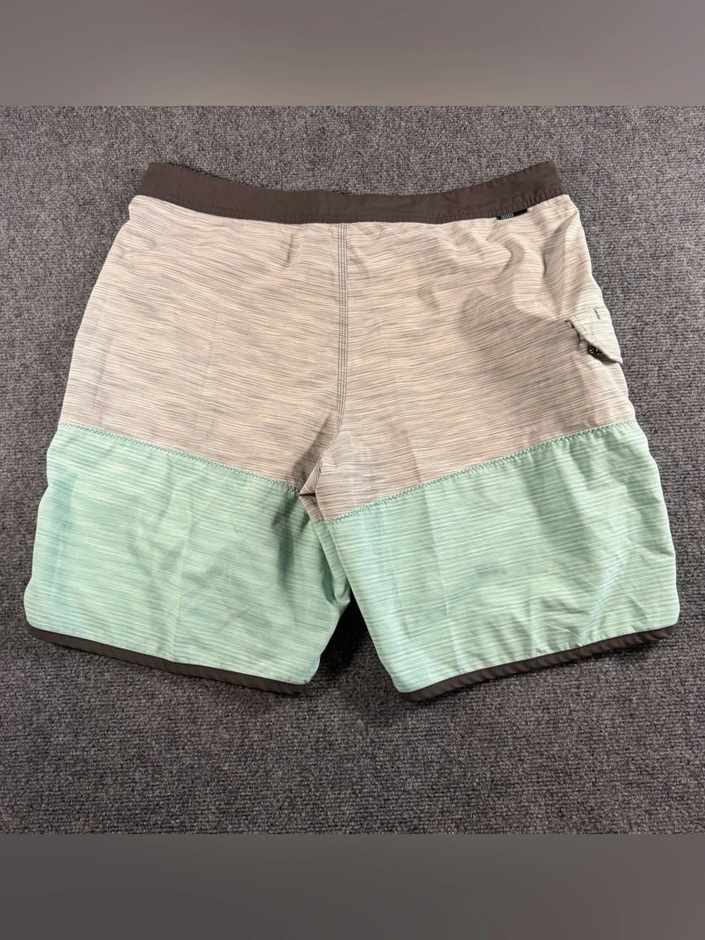 Vissla Men's Board Shorts Teal/ Gray Size 36 Beach Swimsuit Cruise Coastal Surf